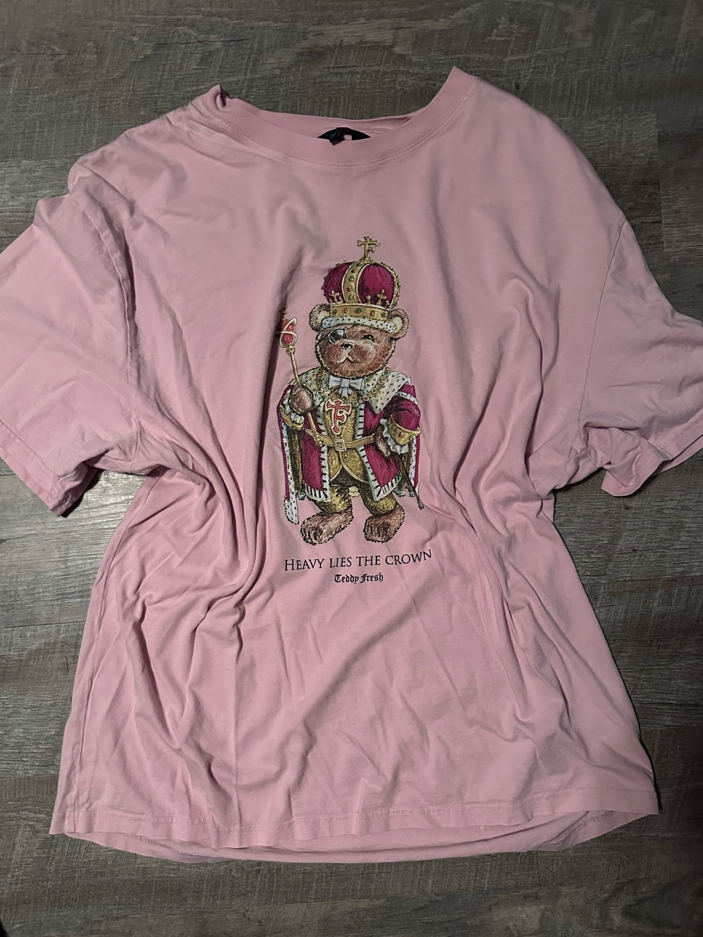 Teddy Fresh Pink Teddy Bear King Graphic Tee